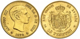 1878*1962. Franco. DEM. 10 pesetas. (AC. 168). 2,25 g. Ex Áureo & Calicó 23/01/2019, nº 744. S/C-.