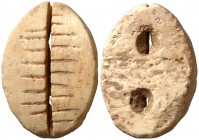 (1112-711 a.C.). China. Dinastía Zhou. Moneda concha en hueso. (D. H. 1.2) (Schjöth A-7). 1,86 g. MBC+.