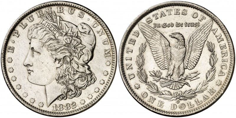 1882. Estados Unidos. O (Nueva Orleans). 1 dólar. (Kr. 110). 26,66 g. AG. Limpia...