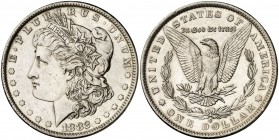 1882. Estados Unidos. O (Nueva Orleans). 1 dólar. (Kr. 110). 26,66 g. AG. Limpiada. (EBC-).