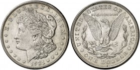 1921. Estados Unidos. D (Denver). 1 dólar. (Kr. 110). 26,62 g. AG. EBC-/EBC.