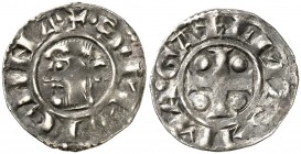 Siglo XII-XIV. Francia. Vienne. Dinero. (P.A. 4826). 0,88 g. Vellón. MBC.