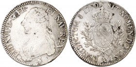1790. Francia. Luis XVI. París. 1 ecu. (Kr. 564.1) (Gadoury 356). 28,96 g. AG. MBC-.
