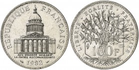 1982. Francia. 100 francos. (Kr. 951.1). 15,03 g. AG. EBC+.