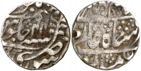 (AH 1176-1214/1762-1799). India. Jaipur. Sha Alam II. Sawai Jaipur. 1 rupia nazarena. (Kr. 50). 11,26 g. AG. BC+.