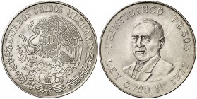 1972. México. 25 pesos. (Kr. 480). 22,42 g. AG. S/C-.