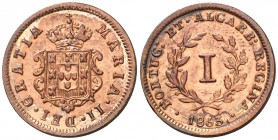 1853. Mozambique. María II. 1 real. (Kr. 24). 1,26 g. CU. EBC.