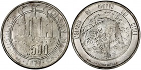 1977. San Marino. 500 liras. (Kr. 71). 11 g. AG. S/C.