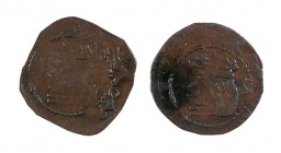 s/d. Carlos II. Mallorca. 1 diner. Lote de 2 monedas falsas de época. BC/MBC-.