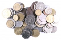 Lote de 178 monedas de diversos países de América del Sur en diversos metales. A examinar. RC/S/C.