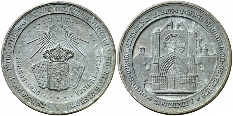 1844. Catedral de Tarragona. 80,55 g. Ø62 mm. AL. EBC-.