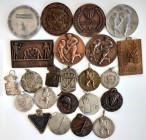 1952-1984. Lote de 23 medallas. Hokey sobre hierba. A examinar. EBC-/S/C.