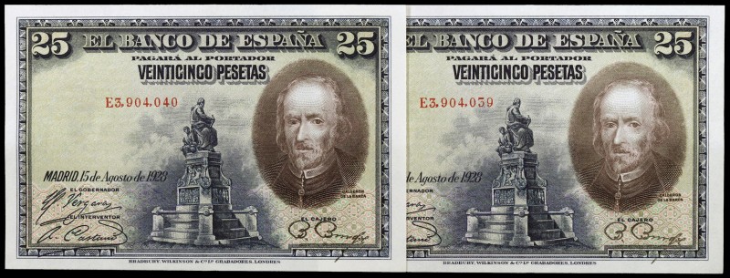 1928. 25 pesetas. (Ed. C4) (Ed. 353). 15 de agosto, Calderón de la Barca. Pareja...