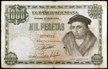 1946. 1000 pesetas. (Ed. D54) (Ed. 453). 9 de febrero, Vives. Raro. BC.