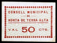 Horta de Terra Alta. 50 céntimos. (T. 1413). Raro. EBC-.