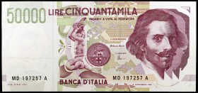 1992. Italia. Banco de Italia. 50000 liras. (Pick 116b). 27 de mayo, G. L. Bernini. S/C-.