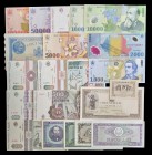 Rumanía. 20 billetes de diversos valores y fechas. A examinar. S/C-/S/C.