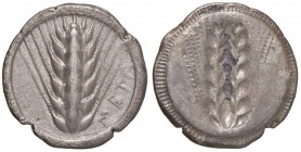 LUCANIA Metaponto - Statere (circa 510-490 a.C.) Spiga di grano – R/ Spiga di grano in incuso – ANS 225 AG (g 7,92)
BB