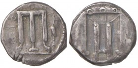 BRUTTIUM Crotone - Statere (circa 480-440 a.C.) Tripode – R/ Tripode in incuso – ANS 309 AG (g 7,97)
BB