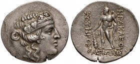 TRACIA Thasos Tetradramma (I sec. a.C.) Busto di Dioniso a d. – R/ Eracle stante di fronte – S.Cop 1046 e segg. AG (g 16,77)
SPL
