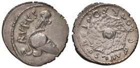 Cordia – Mn. Cordius Rufus - Denario (46 a.C.) Elmo a d. – R/ L’egida di Minerva con al centro testa di Medusa – B. 4; Cr. 463/2 AG (g 3,51)
SPL+...