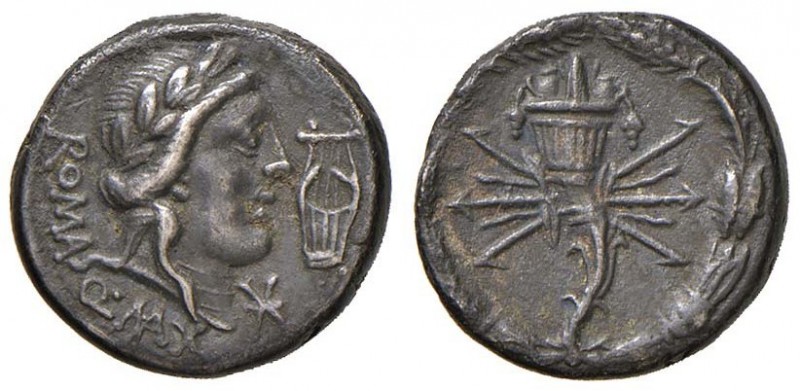 Fabia – Q. Fabius Maximus - Denario (epoca di Sulla, 82-80 a.C.) Testa laureata ...
