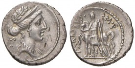 Licinia – P. Licinius Crassus M. f. - Denario (55 a.C.) Busto di Venere a d. – R/ Cavaliere stante di fronte – B. 18; Cr. 430/1 AG (g 3,79) Ex InAsta ...