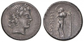 Marcia – L. Censorinus - Denario (82 a.C.) Testa di Apollo a d. - R/ Il satiro Marsia – B. 24; Cr. 363/1 AG (g 4,10) 
qFDC