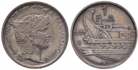 ALBANIA Frang 1927 – KM 6 AG (g 5,00) Colpetto al bordo 
qFDC