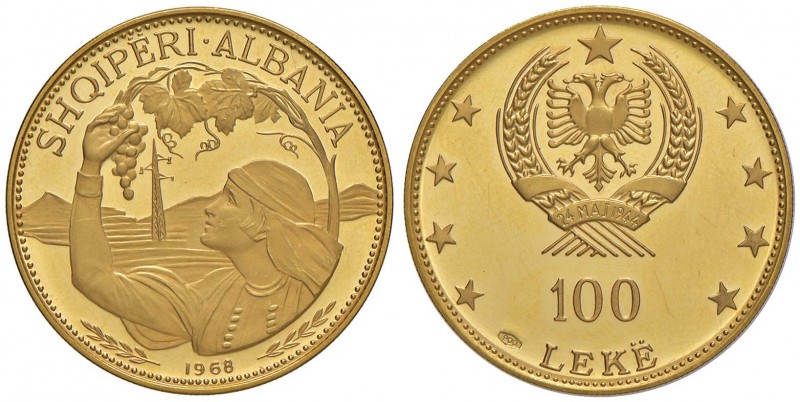 ALBANIA 100 Leke 1968 – KM 54; Fr. 20 AU (g 19,77)
FS