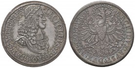 AUSTRIA Leopoldo I (1657-1705) 2 Talleri – KM 1119.1; Dav. 3247 AG (g 57,76) Bellissima patina, screpolatura al R/
SPL+
