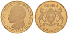 BOTSWANA 150 Pula 1976 10th Anniversary of Independence – KM 10 AU (g 16,00)
FS