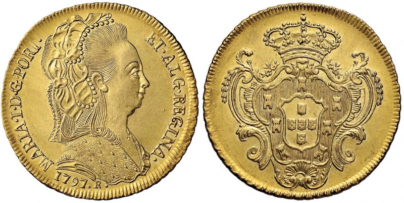 BRASILE Maria I (1786-1805) 6.400 Reis 1797 R – Fr. 87 AU (g 14,33)
SPL+