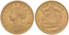 CILE 100 Pesos 1968 – Fr. 54 AU (g 20,37)
FDC