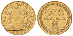 CROAZIA Repubblica (1941-1945) 500 Kuna 1941 – KM B3; Fr. 2 AU (g 9,79)
FDC