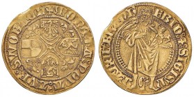 GERMANIA Brandenburg – Albrecht Achill (1464-1486) Goldgulden – Fr. 304; Schr. 340 AU (g 3,30) Schiacciature al bordo, modesta ondulazione del tondell...
