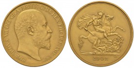 INGHILTERRA Edward VII (1901-1910) 5 Sterline 1902 – KM 807; Sp. 3965/6 AU (g 40,00)
qFDC
