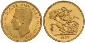 INGHILTERRA George VI (1936-1952) 5 Sterline 1937 – KM 861; Sp. 4074 AU (g 40,00)
FS