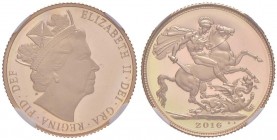 INGHILTERRA Elisabetta (1952-) Sterlina 2016 – AU (g 7,98) In slab NGC PF 70 Ultra Cameo “One of first 500 struck” 4299450-015
FS