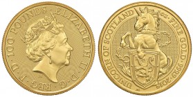 INGHILTERRA Elisabetta (1952-) 100 Pounds 2019 – AU (g 31,23) In astuccio con certificato di autenticità rilasciato da Intercoins
FDC