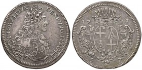MALTA Ramon Despuig (1736-1741) 2 Scudi 1738 – R.S. 1 AG (g 24,51) RR Leggermente poroso, macchia al D/. 
BB