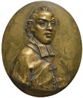 1789 L’abate Maury – Medaglia 1789 – AE (g 234 – 117 x 99 mm) Splendido ritratto in rilievo dell’abate Maury. Deputato della Piccardia agli Sati Gener...