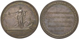1791 Deputazione lombarda alla corte di Leopoldo II imperatore d’Austria – Medaglia 1791 – D/ La Lombardia abbigliata da antica matrona romana in pied...