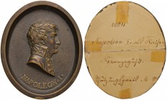1804 Napoleone imperatore – Medaglia 1804 – Julius 1225 – AE (g 468 – 105 x 88 mm) R Medaglione ovale in superba conservazione in bronzo fuso. Cartell...