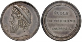 1805 Scuola di Medicina di Parigi – Gettone 1805 – D/ Testa di Esculapio a s. – R/ ECOLE DE MEDECINE DE PARIS – Bramsen 469 – AG (Ø 29 mm) Rarissimo g...