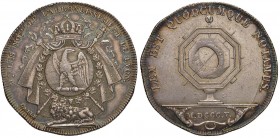 1805 Notai di Lione – Medaglia 1805 – D/ Armi dell’Impero. Leone accucciato in basso – Opus: Galle – Bramsen 497 – AG (g 32,64 – Ø 31 mm) RRR Difetto ...