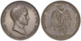 1809 Battaglia di Wagram – Medaglia 1809 – D/ Testa di Napoleone a d. con la corona di ferro – R/ La Vittoria alata tiene con la mano destra il fulmin...