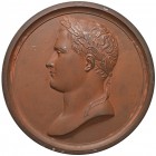 1810 Napoleone Bonaparte – Medaglia 1810 – Opus: Andrieu – Bramsen 1001 var. – AE (g 642 – Ø 142 mm) RR Uniface. Fusa 
 qFDC
