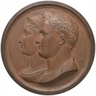 1810 Napoleone e Maria Luisa – Medaglia 1810 – Opus: Andrieu – Bramsen 1013 var. – AE (g 730 – Ø 142 mm) RR Uniface. fusa
 SPL+