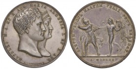 1810 Nozze a Parigi con Maria Luisa – Medaglia 1810 – Opus: Manfredini – Bramsen 961 – AG (g 43,60 – Ø 43 mm) Colpetti nel contorno 
SPL/FDC...